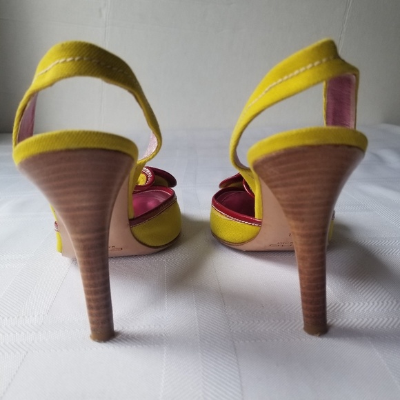 3 for $65! ETRO Floral Heels Slingbacks Euro US 8 - Picture 5 of 8